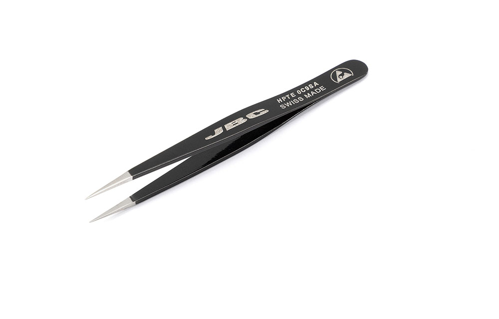 HPTE-0C9SA - High-Precision Tweezers With ESD Epoxi Coating and Short Body