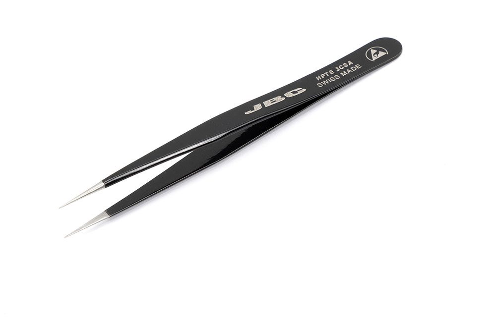 HPTE-3CSA - High-Precision Tweezers With ESD Epoxi Coating and Fine Tip