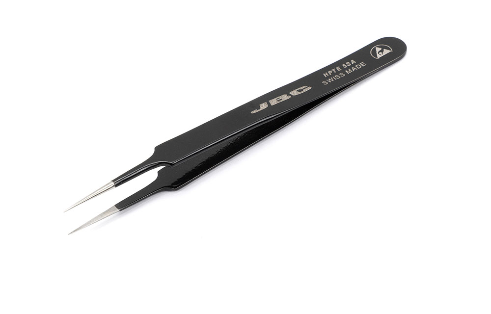 HPTE-5SA - High-Precision Tweezers With ESD Epoxi Coating and Very Fine Tip